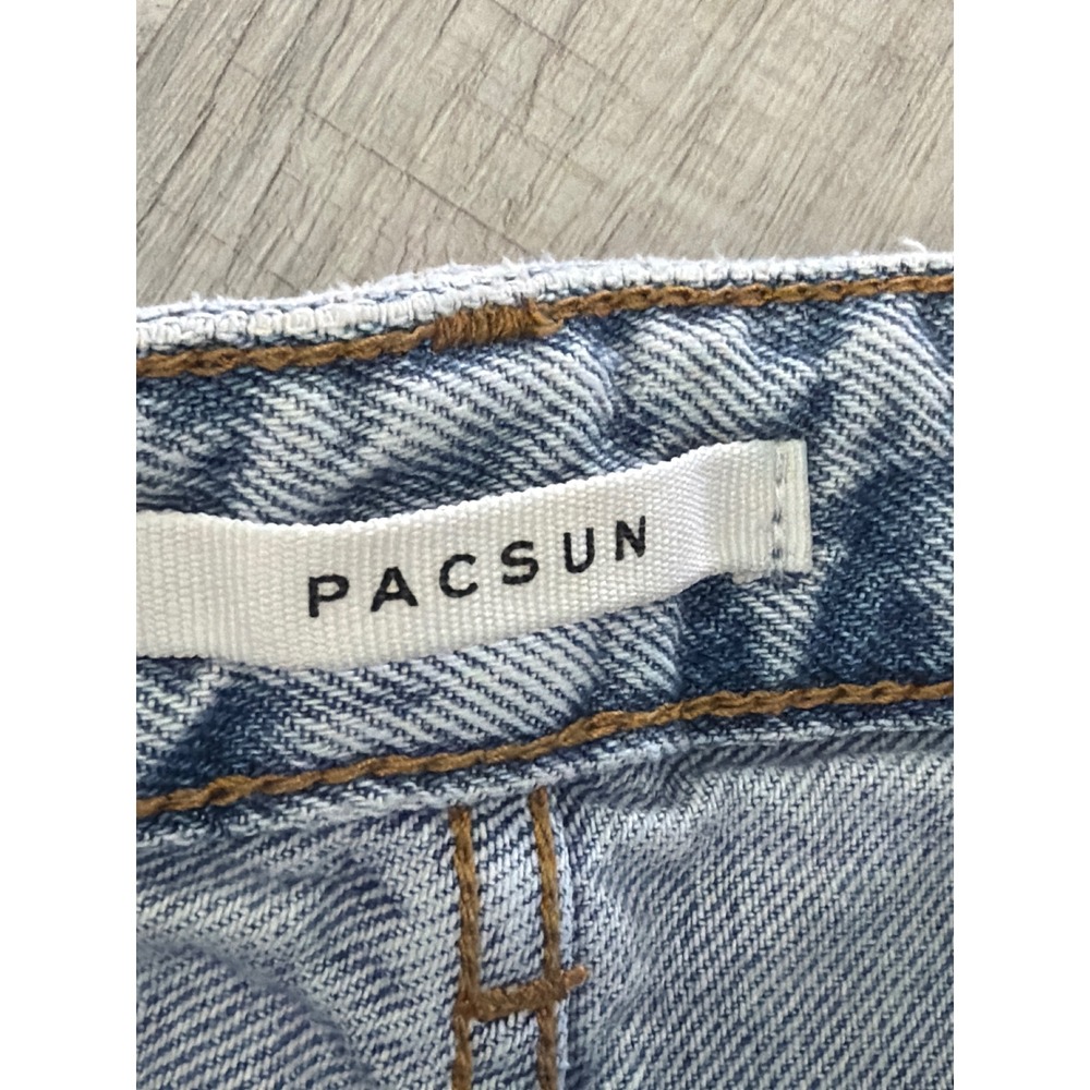 PacSun Womens Light Wash Distressed Boyfriend Jeans High Waisted Size 24 - Picture 7 of 10
